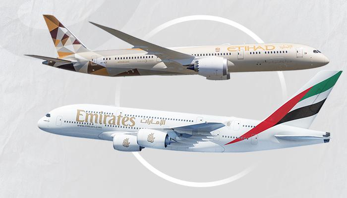 الإماراتية والاتحاد أفضل شركات طيران اوسطياً